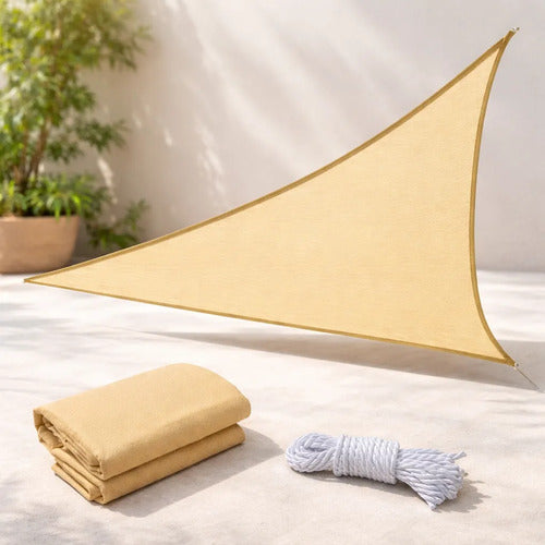 Toldo Lona Cobertor Triangular Impermeable Poliester 4x4x4