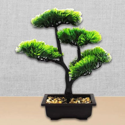 Arbol Bonsai Decorativo Artificial Con Maceta Verde