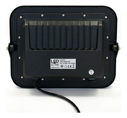 Foco Solar Led 40w Reflector Exterior Con Control Remoto Negro Blanco Frío