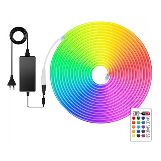 Tira Led Neon Flexible Rgb 5 Metros Manguera Luz Decoracion