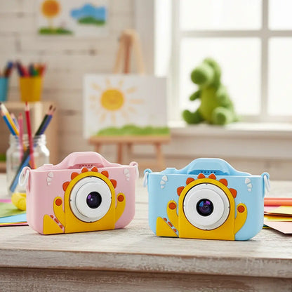 Mini Camara Digital Para Niños Infantil Dseño Dinosaurio Aleatorio