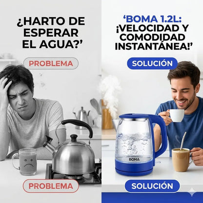 Pava Electrica 1.2l 1500w Acero Inoxidable Jarra Filtro Mate Plateado