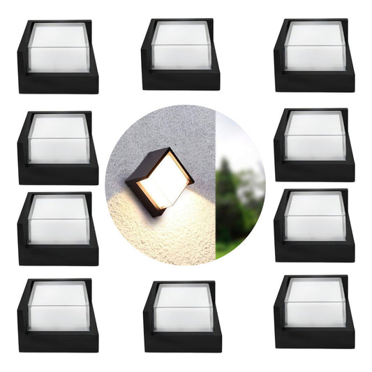 Set X10 Foco Pared Aplique Exterior Lampara Luminaria