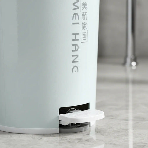 Papelera Cesto Basura Tapa Baño Plastica Pedal Balde Cocina Verde