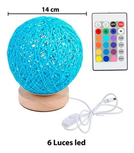 Lampara Veladora Led Tejida Decorativa Con Control Usb