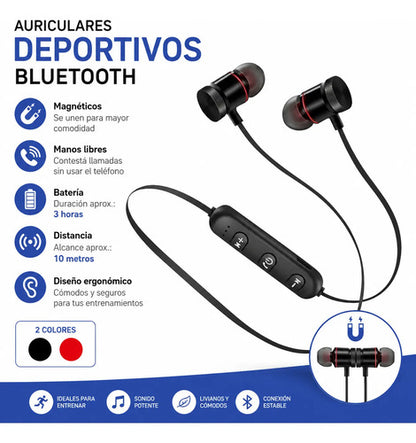 Auricular Deportivos Bluetooth In Ear Magnético Manos Libres Aleatorio - 2 Colores