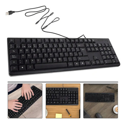 Kit Combo Teclado Y Mouse Alámbrico H-8810 Negro