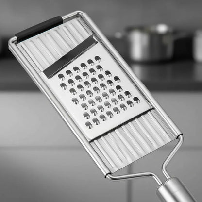 Rallador 4 En 1 Cuchillas Intercambiables Acero Inoxidable Plateado