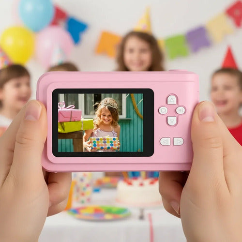 Cámara Infantil Digital Impresora Térmica 1mp Microsd 32gb Rosa