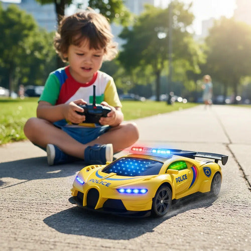 Auto Infantil Control Remoto Luces Led Recargable 23cm Aleatorio - 2 Colores