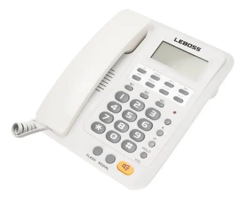 Telefono Fijo Numeros Grandes Con Captor De Llamadas Blanco Y Negro