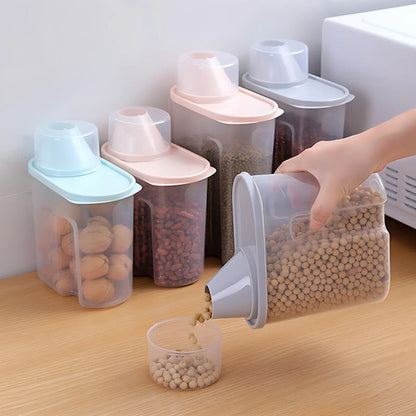 Tarro Recipiente Cocina Contenedor Alimentos Tapa Medidora Aleatorio