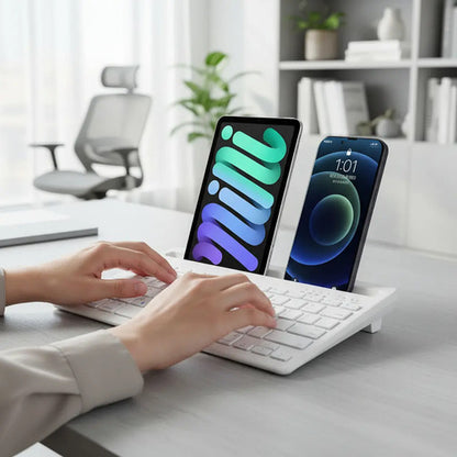 Teclado Inalambrico Tablet Celu Bluetooth Portátil Soporte