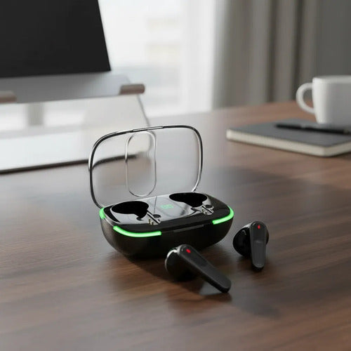 Auriculares Bluetooth Inalámbricos Tws Estuche Display Lcd Negro