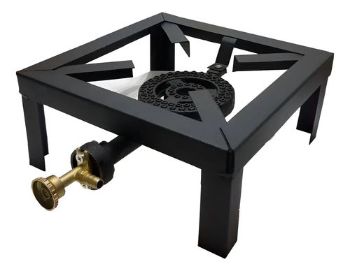 Anafe Quemador A Gas 1 Hornalla Camping Color Negro