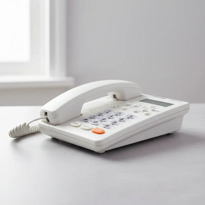 Telefono Fijo Con Captor De Llamadas Numeros Grandes Blanco Y Negro