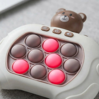 Juego Consola Pop It Electrónica Oso Luces Sonidos Infantil Beige / Crema Con Detalles Marrones