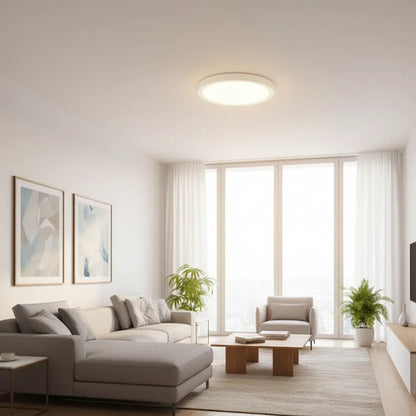 Plafón Panel Led Redondo 15w Luz Fría 7000k 22cm Blanco