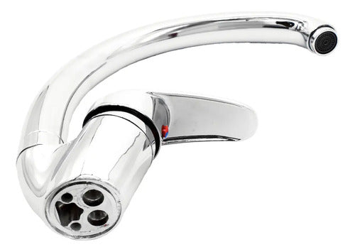 Monocomando Mesada Canilla Grifo Cocina Metal + Colillas