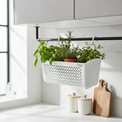 Cesto Canasto Organizador Colgante Multiuso Plástico 24x16cm Blanco