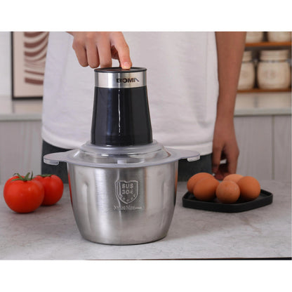 Picadora Electrica De Carne 300w 2 Litros Acero Inoxidable