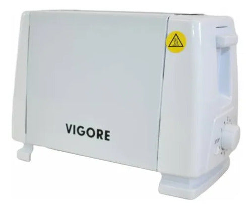 Tostadora Electrica 2 Rebanadas 700w Pan 6 Niveles Acero Blanco