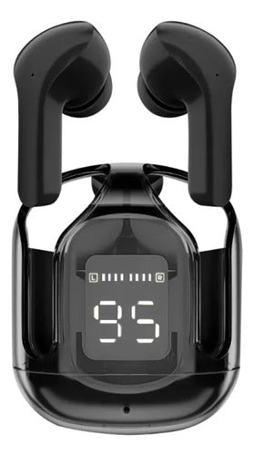 Auricular Bluetooth Táctil Display Colores Funda Silicona Negro