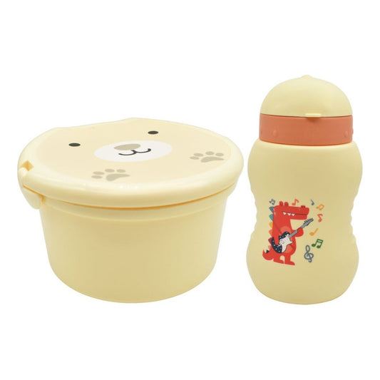 Lonchera Vianda Con Vaso Y Cubiertos De Plastico Para Niños