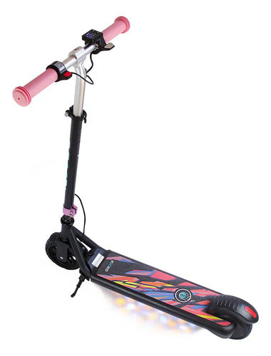 Monopatin Electrico Infantil Plegable 150w Bluetooth 16km/h Rosa