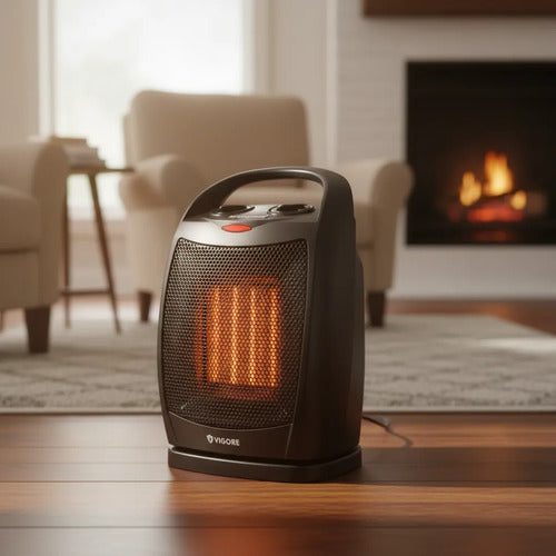 Calefactor Estufa Electrico Oscilante 1500w Termico Portatil Negro