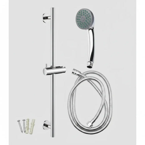 Set Ducha Manguera Soporte Barra Ajustable Manual Barra 140c Plateado Cromado