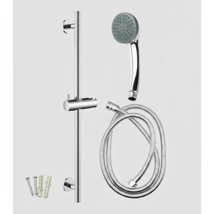 Set Ducha Manguera Soporte Barra Ajustable Manual Barra 140c Plateado Cromado
