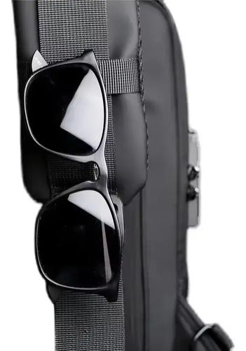 Mochila Bandolera Antirrobo Impermeable Usb Negro Y Marrón Veoquiero Negro/marrón