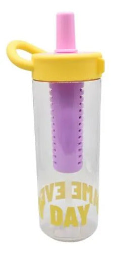 Botella Plástica Deportiva Infusor Sorbito Asa Tapa Rosca Amarillo