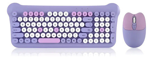 Combo Teclado Y Mouse Inalambrico 2 Colores Aleatorio