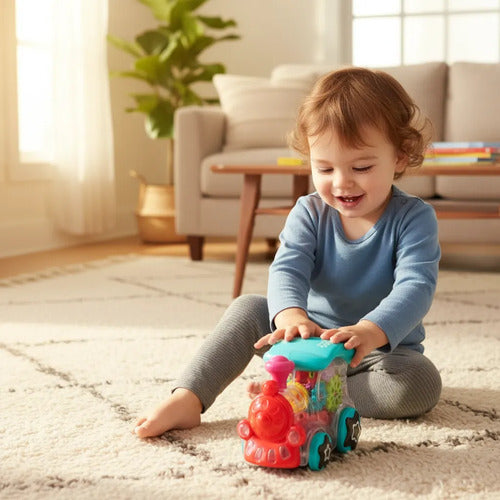 Tren Automático Transparente Juguete Luces Música Infantil Sin Personaje