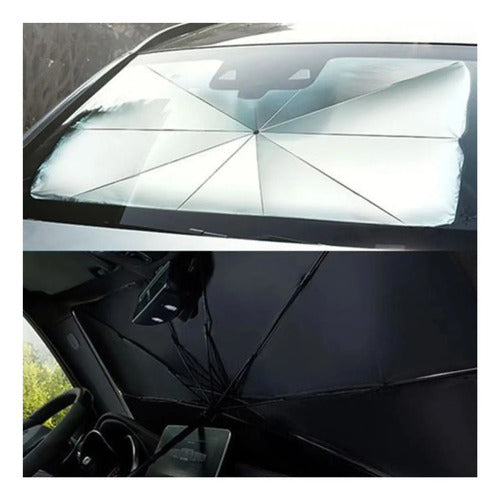 Parasol Parabrisas Forma De Paraguas Para Auto