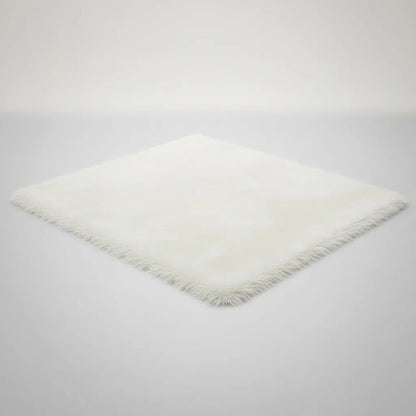 Alfombra Felpa Suave Base Gamuza Decorativa Afelpada 50x80cm 80 M 50 M Blanco