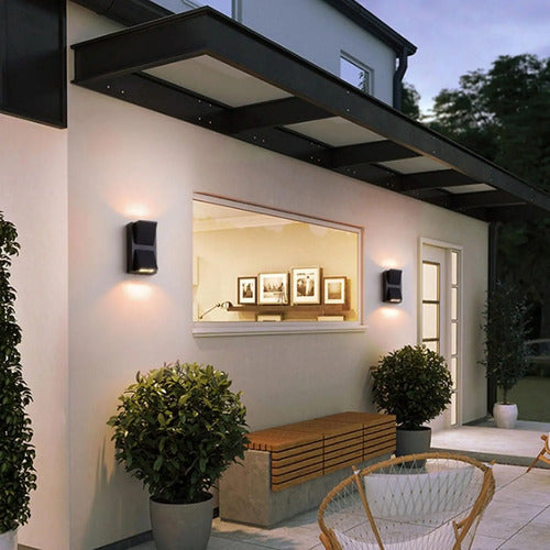 Set X3 Foco Pared Bidireccional Lampara Aplique Exterior