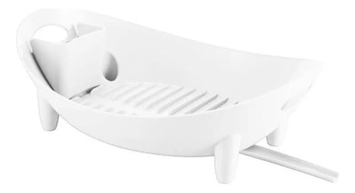 Escurridor Cocina De Platos Cubiertos Plastico Con Desague Aleatorio