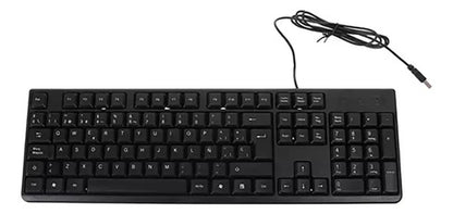 Combo Kit Teclado Mouse Usb Cable Oficina Pc Notebook 1.5m