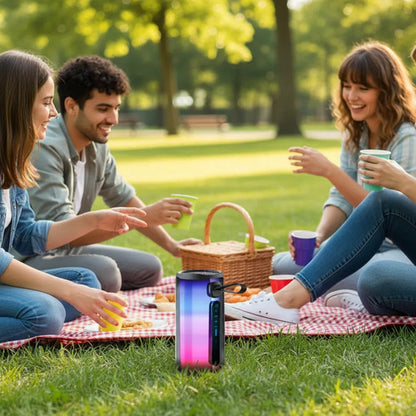 Parlante Bluetooth Portátil Rgb Fm Usb Tf Inalámbrico 3.5 2 Colores - Según Stock