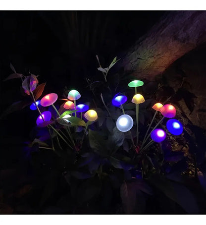 Set X2 Luces Solares Led Jardin Estaca Lampara Exterior Rgb Rgb