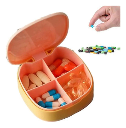 Pastillero Diario 4 Divisiones Organizador Medicamentos Varios