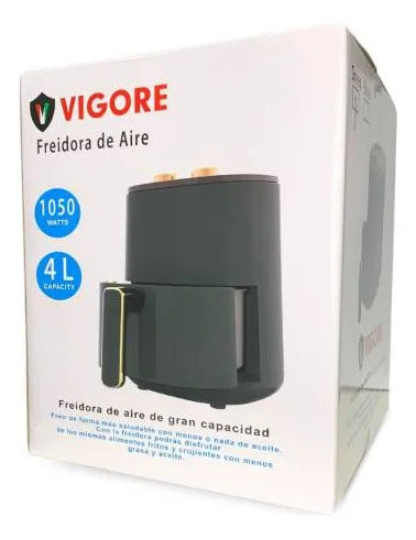 Freidora Aire 4l Familiar Saludable Rejilla Extraible 1050w Negro