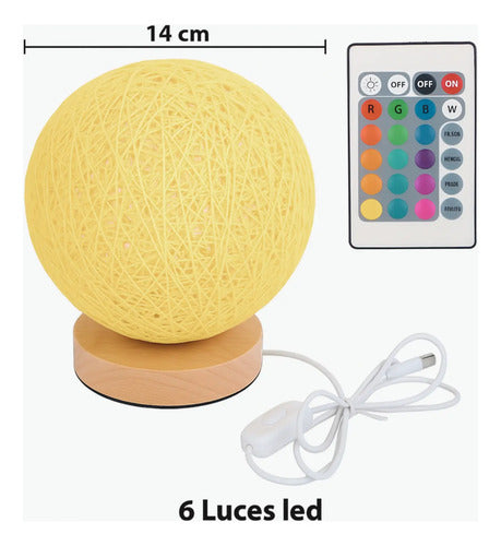 Lampara Veladora Led Tejida Tipo Nido Con Control Usb