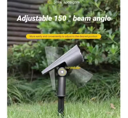 Lampara Solar Exterior Foco Farol Aplique Led Estaca Jardin Negro