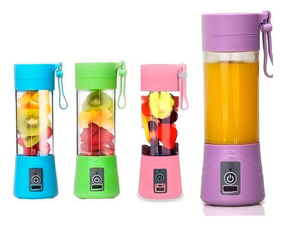 Licuadora Portátil Genérica Portátil Hm-03 380 L Con Usb Celeste Y Jarra De Plástico