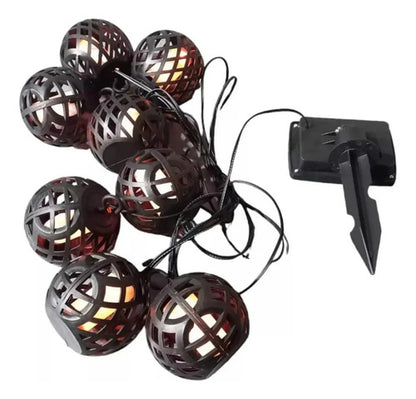 Set X2 Guirnalda Solar Guia Luces Led Calidas Lamparas Calidas
