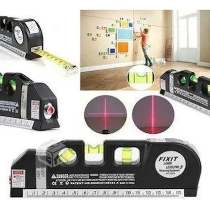 Nivel Laser Con Metro Tres Burbujas Alineador
